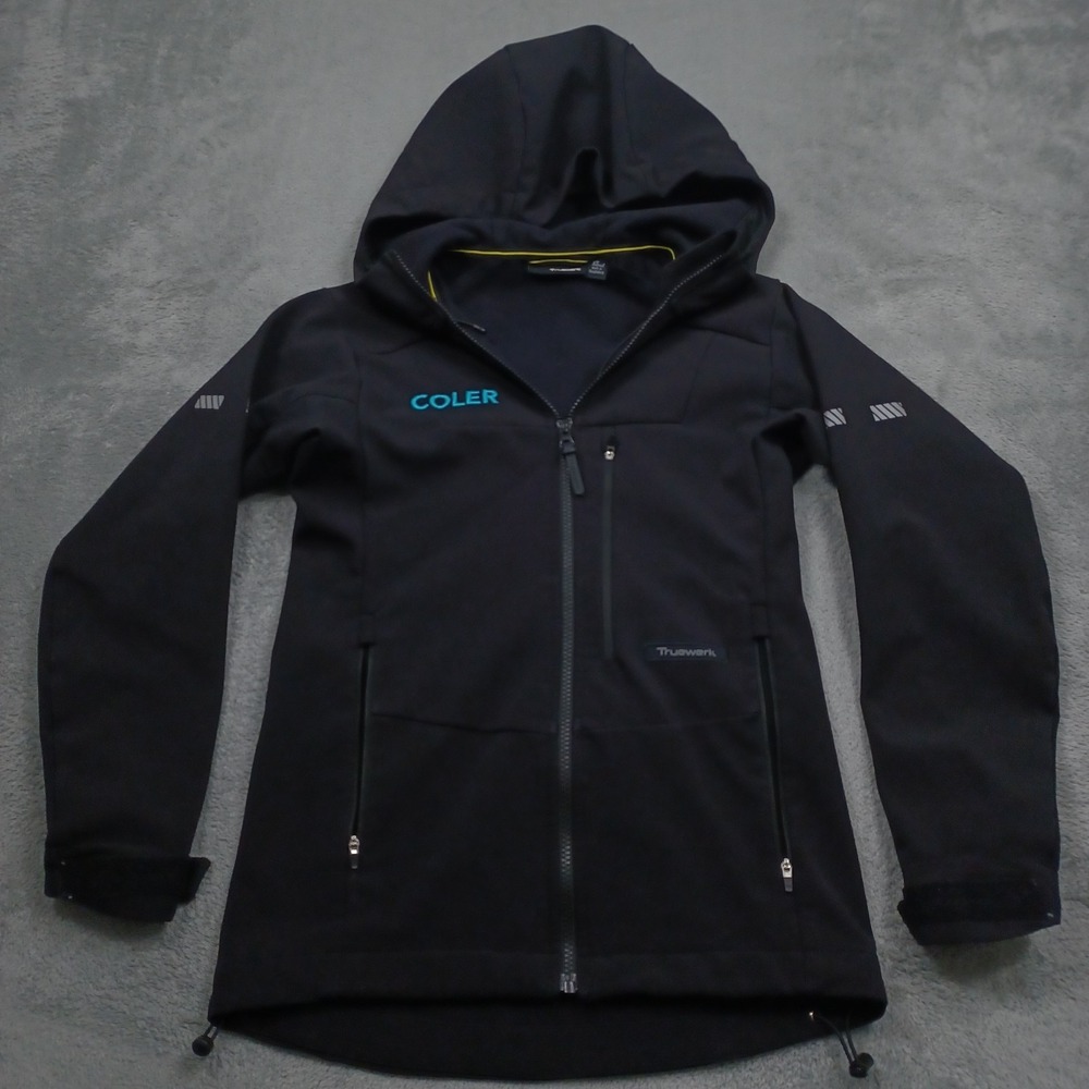 Truewerk Jacket Womens XS Black Workwear‎ Outdoor FUll Zip Hooded
